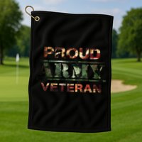 Proud Army Veteran Golf Towel