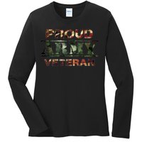 Proud Army Veteran Ladies Long Sleeve Shirt