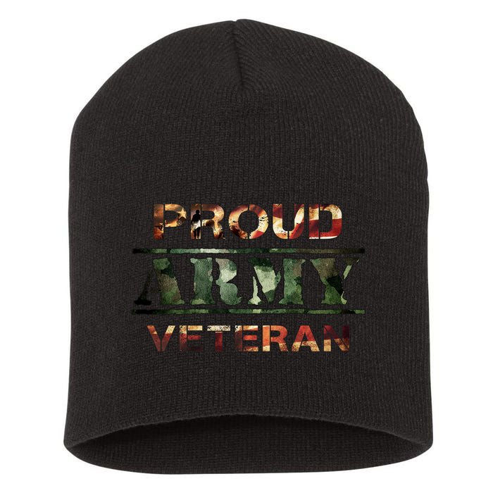 Proud Army Veteran Short Acrylic Beanie