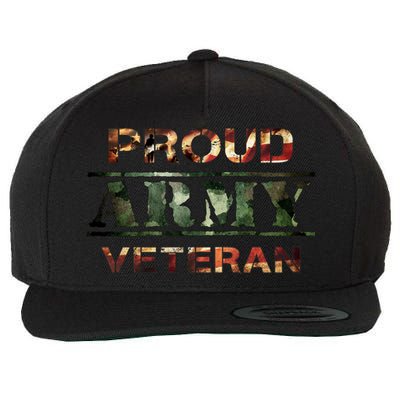 Proud Army Veteran Wool Snapback Cap