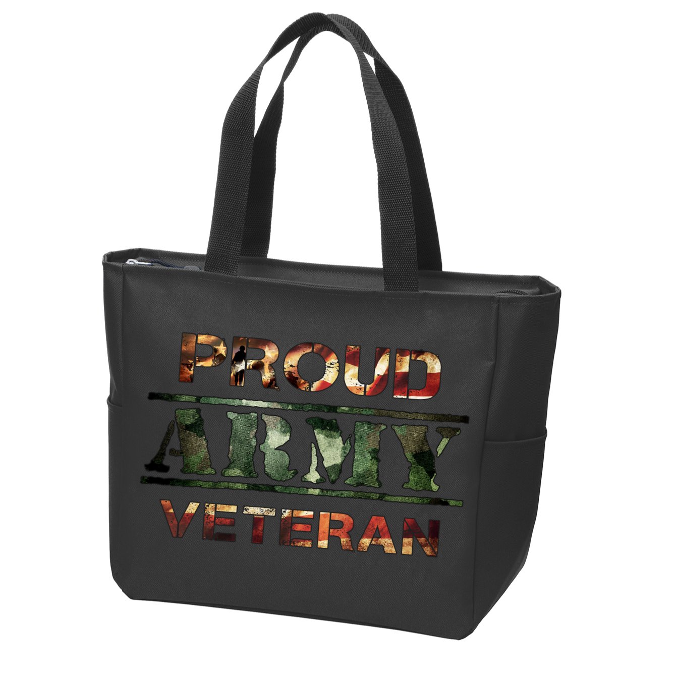 Proud Army Veteran Zip Tote Bag