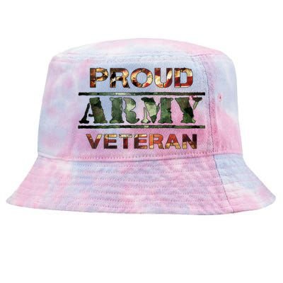 Proud Army Veteran Tie-Dyed Bucket Hat