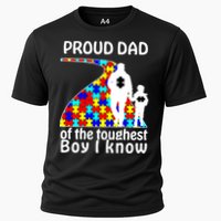 Proud Autism Dad Of The Toughest Boy I Know Cooling Performance Crew T-Shirt