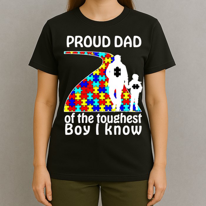 Proud Autism Dad Of The Toughest Boy I Know T-Shirt