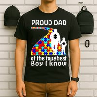 Proud Autism Dad Of The Toughest Boy I Know T-Shirt
