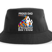 Proud Autism Dad Of The Toughest Boy I Know Sustainable Bucket Hat