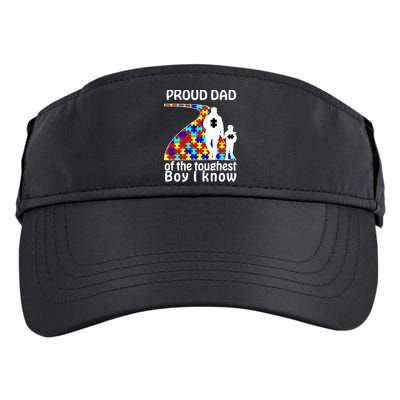 Proud Autism Dad Of The Toughest Boy I Know Adult Drive Performance Visor