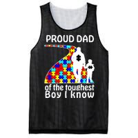 Proud Autism Dad Of The Toughest Boy I Know Mesh Reversible Basketball Jersey Tank