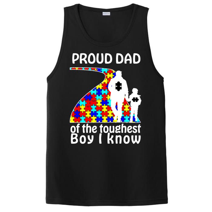 Proud Autism Dad Of The Toughest Boy I Know PosiCharge Competitor Tank