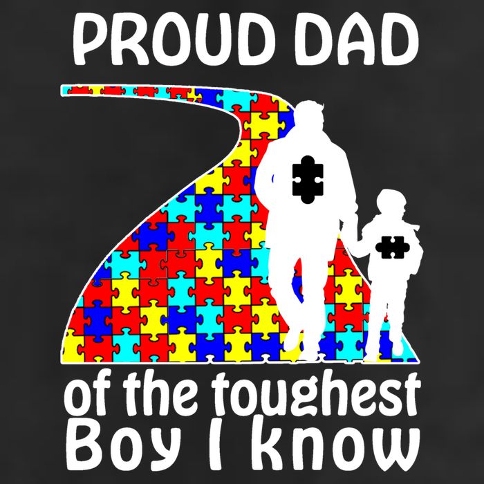 Proud Autism Dad Of The Toughest Boy I Know Golf Towel