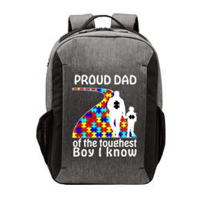 Proud Autism Dad Of The Toughest Boy I Know Vector Backpack