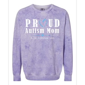 Proud Autism Mom Accept Understand Love Colorblast Crewneck Sweatshirt