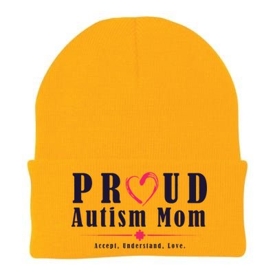 Proud Autism Mom Accept Understand Love Knit Cap Winter Beanie