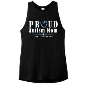 Proud Autism Mom Accept Understand Love Ladies PosiCharge Tri-Blend Wicking Tank