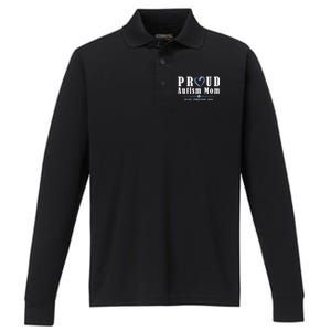 Proud Autism Mom Accept Understand Love Performance Long Sleeve Polo