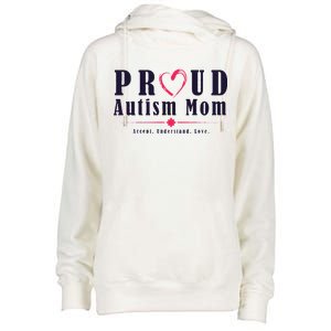 Proud Autism Mom Accept Understand Love Womens Funnel Neck Pullover Hood