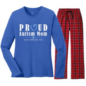 Proud Autism Mom Accept Understand Love Women's Long Sleeve Flannel Pajama Set 