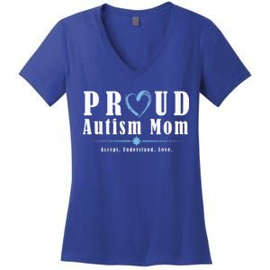 Proud Autism Mom Accept Understand Love Women's V-Neck T-Shirt