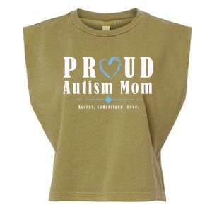 Proud Autism Mom Accept Understand Love Garment-Dyed Women's Muscle Tee