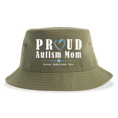 Proud Autism Mom Accept Understand Love Sustainable Bucket Hat