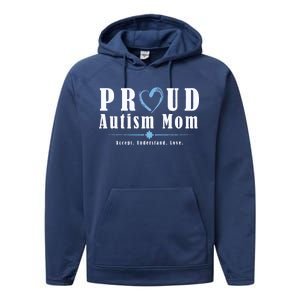 Proud Autism Mom Accept Understand Love Performance Fleece Hoodie