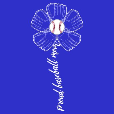 Proud Baseball Mom Flower T-Shirt