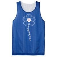 Proud Baseball Mom Flower Mesh Reversible Basketball Jersey Tank