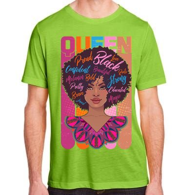 Proud Black African American Queen Adult ChromaSoft Performance T-Shirt