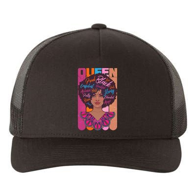 Proud Black African American Queen Yupoong Adult 5-Panel Trucker Hat