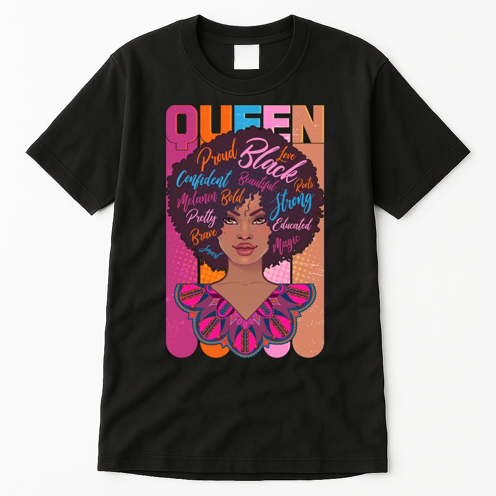 Proud Black African American Queen Tall T-Shirt
