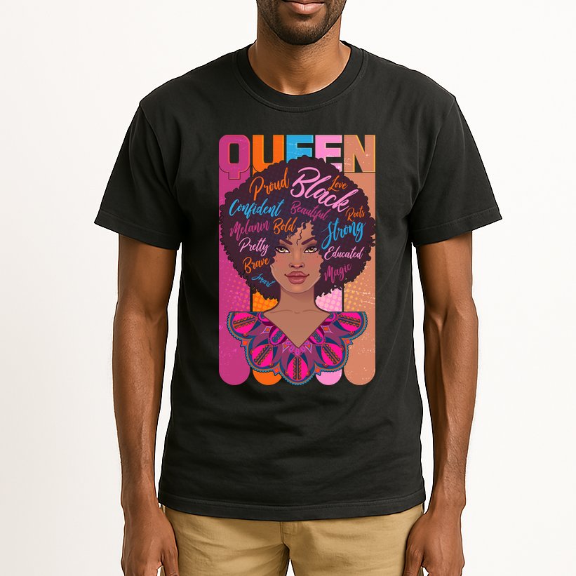 Proud Black African American Queen Tall T-Shirt