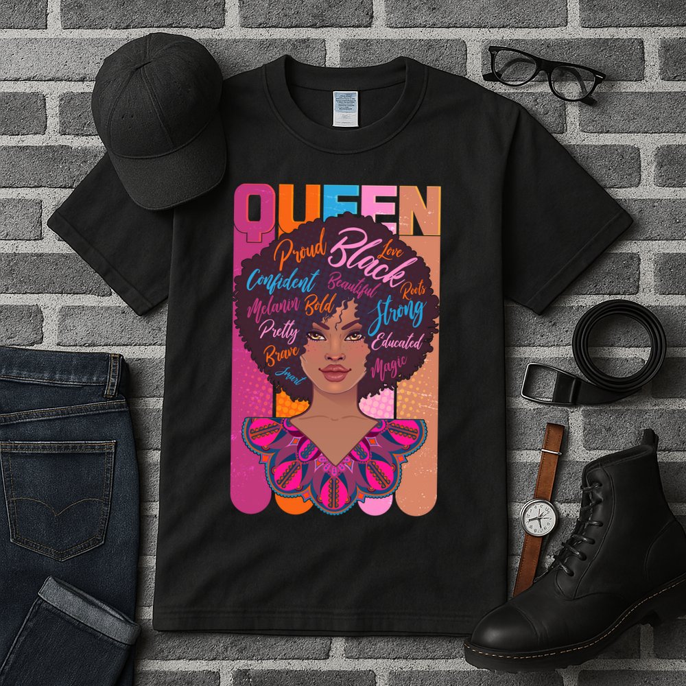 Proud Black African American Queen Tall T-Shirt