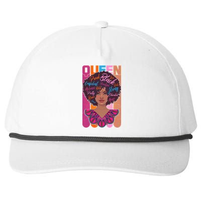 Proud Black African American Queen Snapback Five-Panel Rope Hat