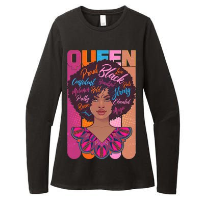 Proud Black African American Queen Womens CVC Long Sleeve Shirt