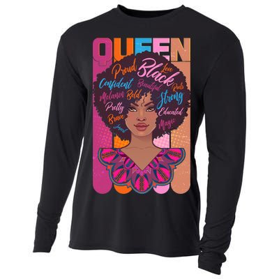 Proud Black African American Queen Cooling Performance Long Sleeve Crew