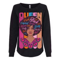 Proud Black African American Queen Womens California Wash Sweatshirt