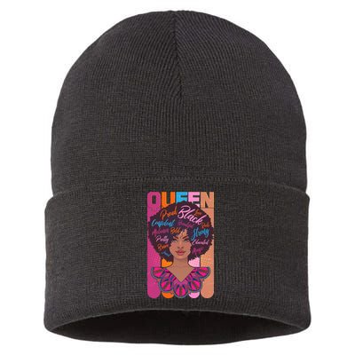 Proud Black African American Queen Sustainable Knit Beanie