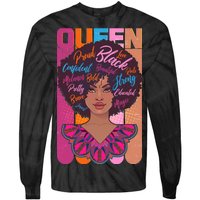 Proud Black African American Queen Tie-Dye Long Sleeve Shirt