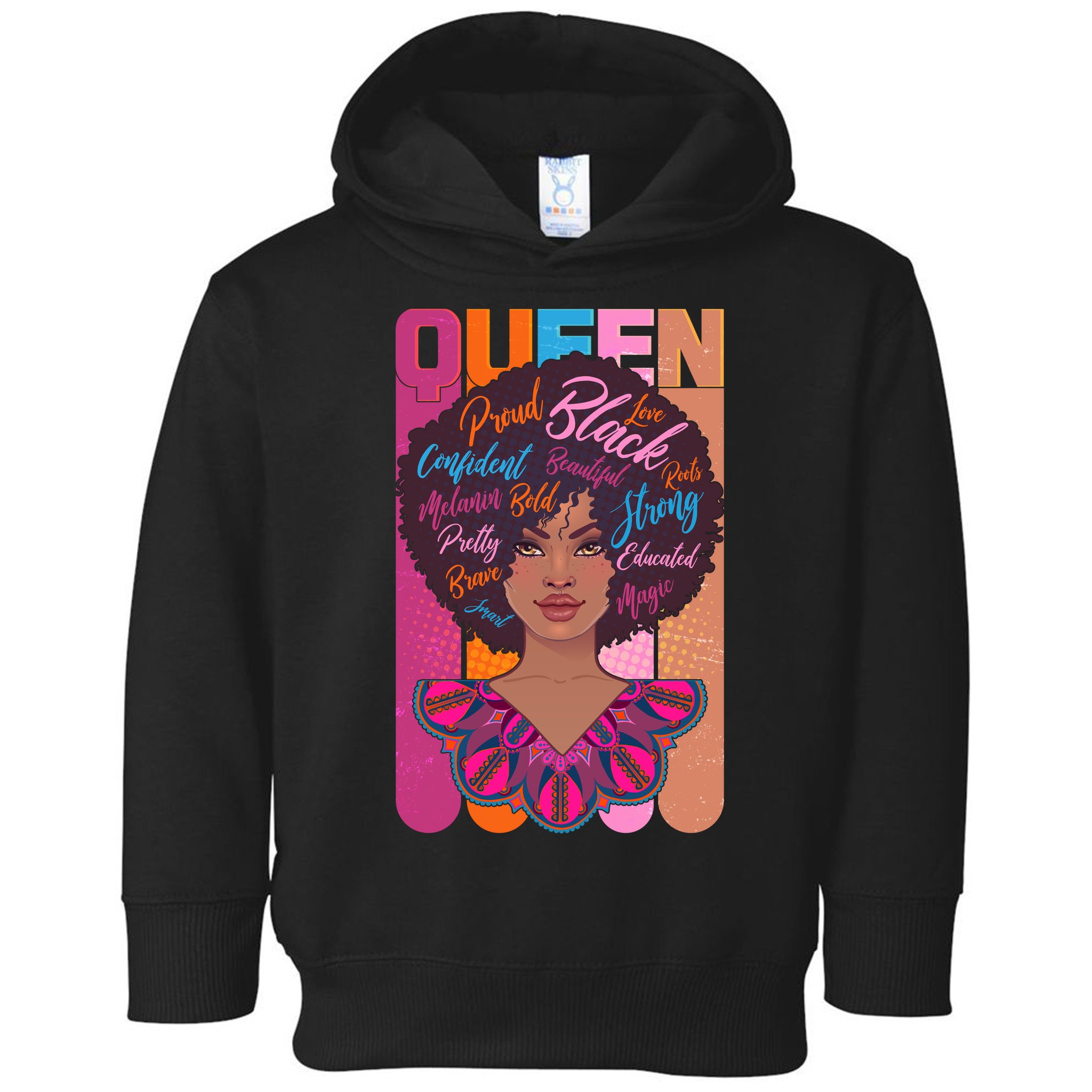 Proud Black African American Queen Toddler Hoodie