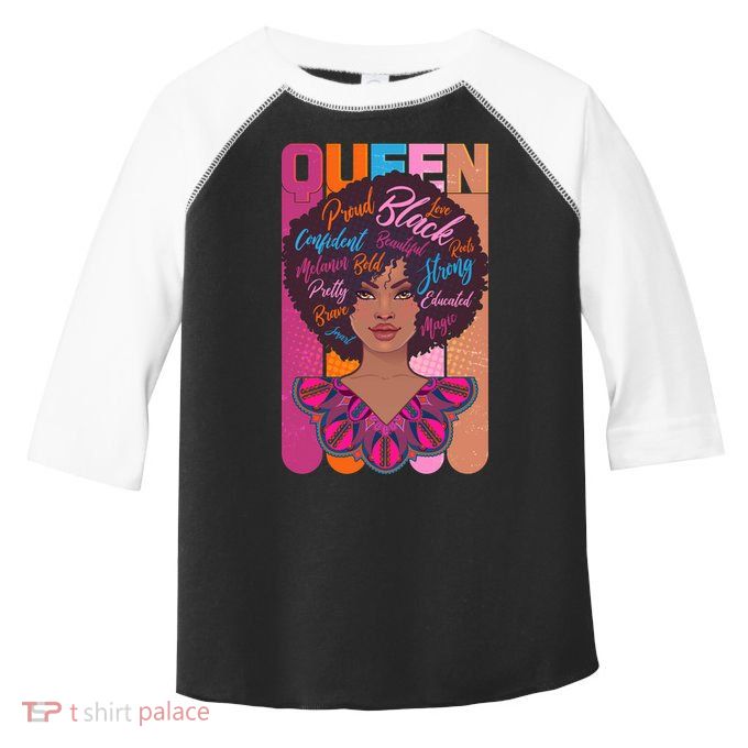 Proud Black African American Queen Toddler Fine Jersey T-Shirt