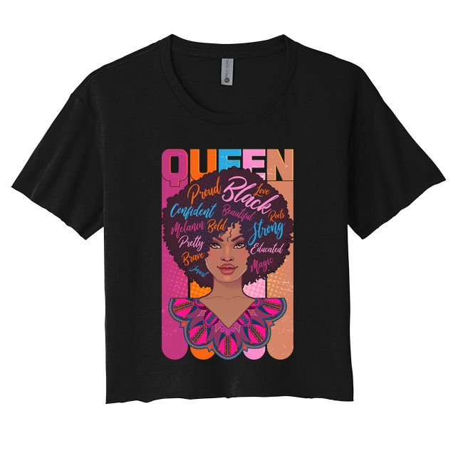 Proud Black African American Queen Crop Top
