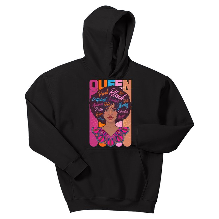 Proud Black African American Queen Kids Hoodie