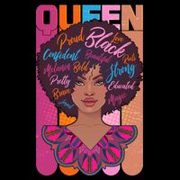 Proud Black African American Queen Kids T-Shirt