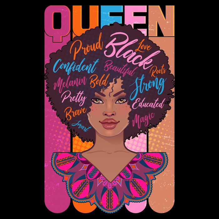 Proud Black African American Queen Kids T-Shirt