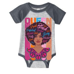 Proud Black African American Queen Infant Baby Jersey Bodysuit