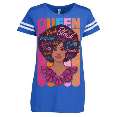 Proud Black African American Queen Enza Ladies Jersey Football T-Shirt