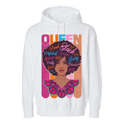 Proud Black African American Queen Garment-Dyed Fleece Hoodie