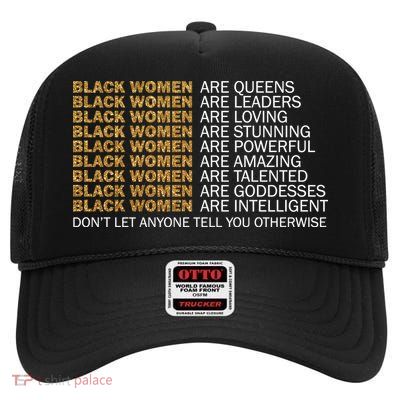 Proud Black Women Are Amazing High Crown Mesh Back Trucker Hat