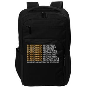 Proud Black Women Are Amazing Impact Tech Backpack