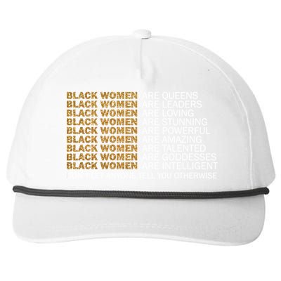 Proud Black Women Are Amazing Snapback Five-Panel Rope Hat